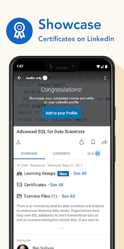 LinkedIn Learning Online Courses to Learn Skills mod screenshots 4