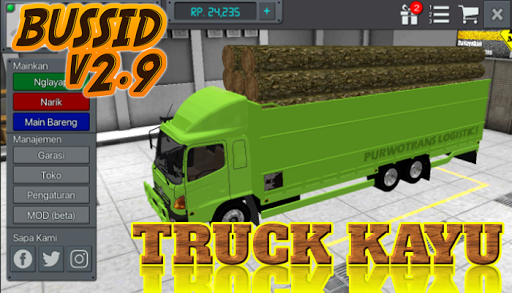 Livery Bussid Mod Truck Kayu mod screenshots 2