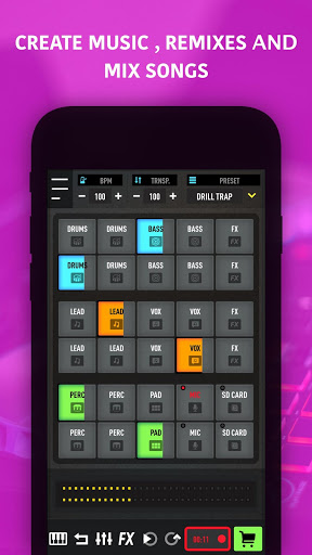 MixPads – Drum pad machine amp DJ Audio Mixer mod screenshots 1