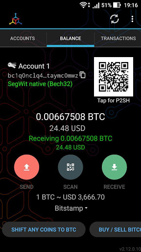 Mycelium Bitcoin Wallet mod screenshots 1