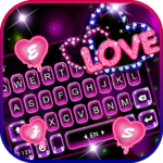 Neon Love Keyboard Theme MOD