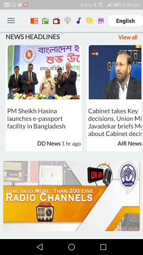 NewsOnAir Prasar Bharati Official App NewsLive mod screenshots 1