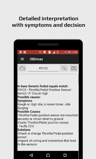 OBD2 scanner amp fault codes description OBDmax mod screenshots 2