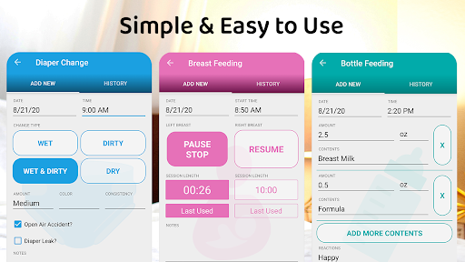ParentLove Baby Tracker Breastfeeding amp Diaper mod screenshots 2