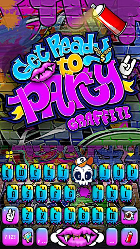 Party Graffiti Keyboard Theme mod screenshots 3