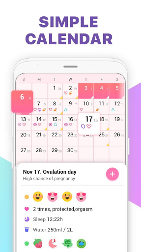 Period Tracker Ovulation Calendar amp Fertility app mod screenshots 3