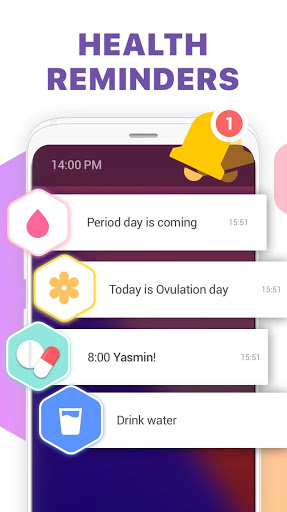 Period Tracker Ovulation Calendar amp Fertility app mod screenshots 4