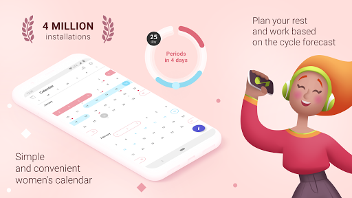 Period tracker for women. Ovulation calculator mod screenshots 1