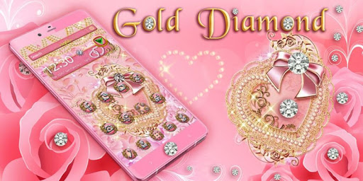 Pink Gold Diamond Live Theme mod screenshots 4