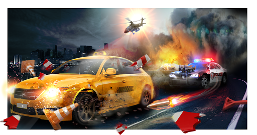 Police Chase -Death Race Speed Car Shooting Racing mod screenshots 1