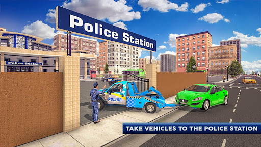 Police Tow Truck Driving Car Transporter mod screenshots 2