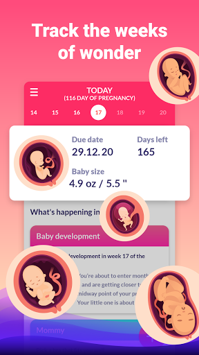 Pregnancy due date tracker with contraction timer mod screenshots 2
