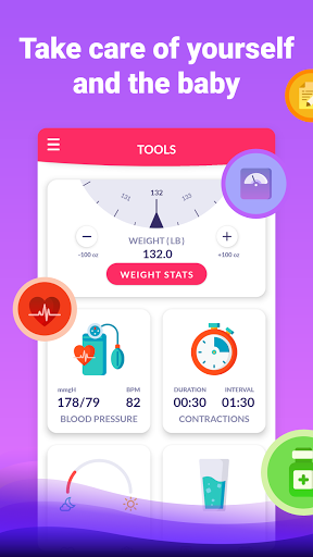 Pregnancy due date tracker with contraction timer mod screenshots 3
