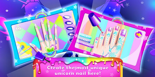 Rainbow Unicorn Nail Beauty Artist Salon mod screenshots 4