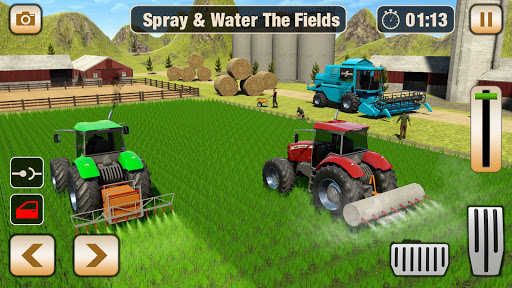 Real Tractor Driving Games- Tractor farming Games mod screenshots 4