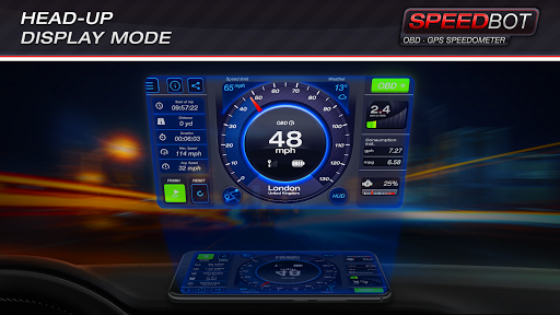 Speedbot. Free GPSOBD2 Speedometer mod screenshots 3