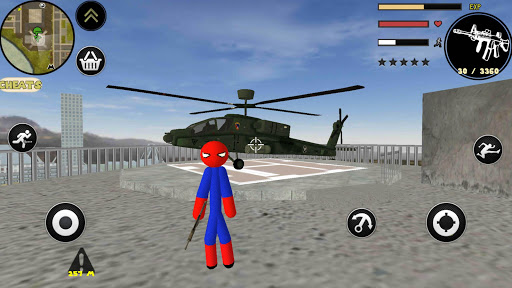 Stickman Spider Rope Hero Gangstar City mod screenshots 1