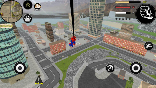 Stickman Spider Rope Hero Gangstar City mod screenshots 4