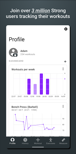 Strong – Workout Tracker Gym Log mod screenshots 1