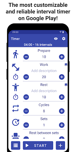Tabata Timer Interval Timer Workout Timer HIIT mod screenshots 1