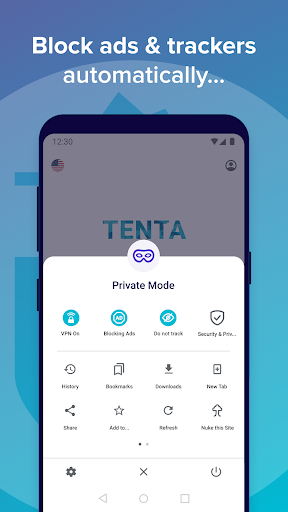 Tenta Private VPN Browser Ad Blocker Beta mod screenshots 3