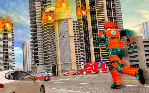 US Light Robot Speed Hero City Rescue Mission mod screenshots 5
