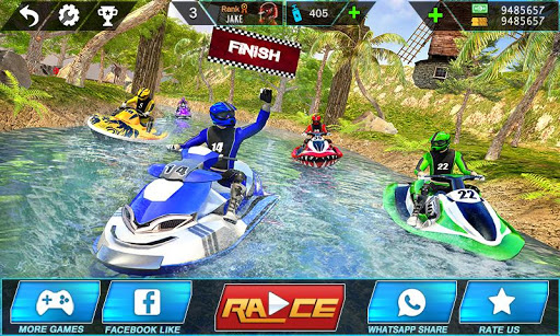 Water Jet Ski Boat Racing 3D mod screenshots 1