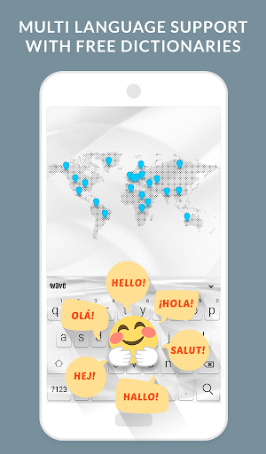 Wave Keyboard Background – Animations Emojis GIF mod screenshots 5