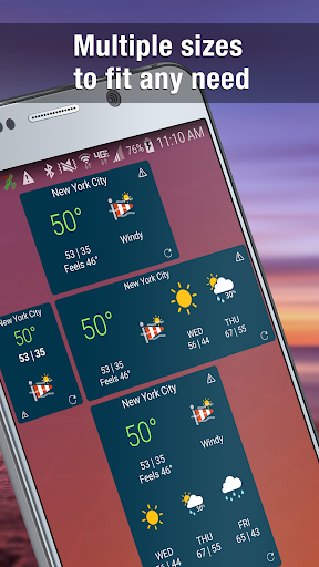 Weather Widget by WeatherBug Alerts amp Forecast mod screenshots 2