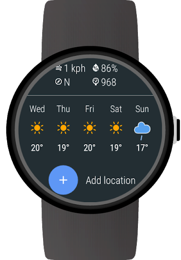 Weather for Wear OS Android Wear mod screenshots 2