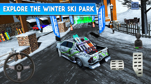 Winter Ski Park Snow Driver mod screenshots 2